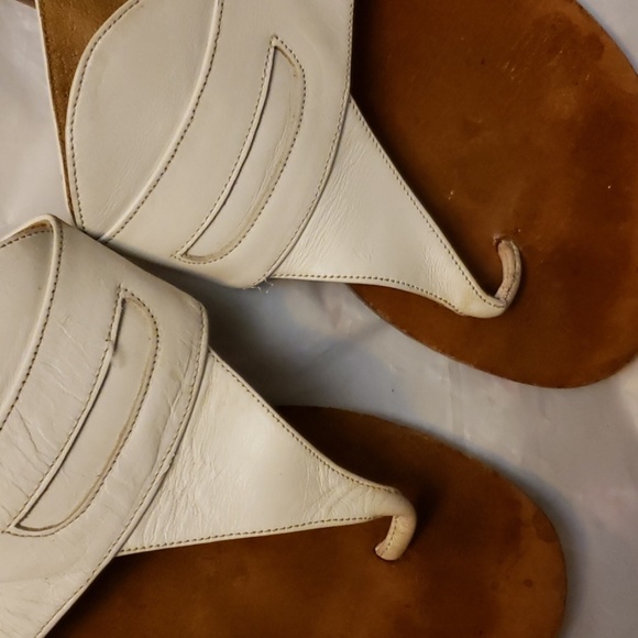 JCREW WHITE AND BROWN SLIPPERS SIZE 7.5 - Picture 2 of 7